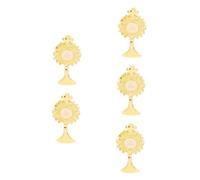 ULTECHNOVO 5 Piezas Pin de Cruz Religioso para Broche de Chalice para Decoraciones de Fiesta Religiosa Accesorio Duradero y Elegante