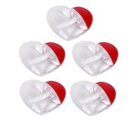 ULTECHNOVO 5 piezas Tubos de Brillo de Labios Forma de Corazón Portátiles y Recargables Tubos Vacíos de Plástico Duradero para Guardar Maquillaje para Viajes y Uso Diario