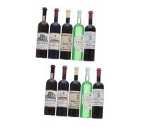 ULTECHNOVO 5 Series Mini Botella De Vino Tinto Casa De Muñecas Juguetes En Miniatura Botellas Pequeñas Modelo De Botellas De Vino Tinto Mini Botellas De Vino El Plastico 5 Piezas X 5