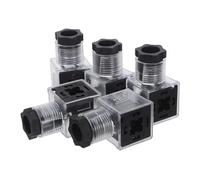 ULTECHNOVO 5 Unidades Conector para Válvula Solenoide con Luz Indicadora, Resistente al Polvo Agua, de Plástico, Adecuado para Mantenimiento Industrial y Reparación Eléctrica