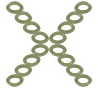 ULTECHNOVO 50 Piezas Cadena de Plástico Autoabrochable Color Militar Verde B, Eslabones para Collares y Pulseras Diy, Accesorios y Adornos Hechos a Mano para Manualidades y Bisutería