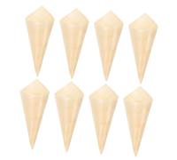 ULTECHNOVO 50 Piezas Conos Desechables de Madera para Helado y Dulces Ecoamigables Seguros y Portátiles para Presentación y Empaque