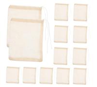 ULTECHNOVO 50 piezas Muselina de Algodón con Cordón Filtro Reutilizable para Especias y Sopa Bolsa Colador de Malla Fina para Infusión de Hierbas y Cocina Material Seguro y Fácil de Lavar