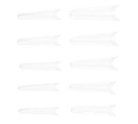 ULTECHNOVO 500 Unidades Puntas de Uñas Postizas Estilo Francés, Material Abs Confiable y Fácil de Aplicar para Manicura en Salón de Uñas y Bodas, Cobertura Completa Diseño Natural Largo