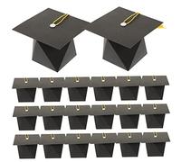 ULTECHNOVO 50piezas Caja de Dulces para Graduación Forma de Birrete de Doctorado para Fiestas de Graduación Caja Decorativa para Regalos y Recuerdos de Fiesta