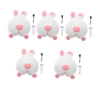 ULTECHNOVO 5piezas Difusor De Para Auto Clip De Ventilación Decoración De Salida De Aire Diseño De Conejo Ambientador Lindo y Divertido Fácil De Usar y Para Amantes Autos