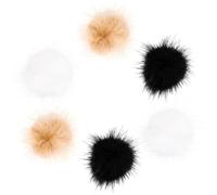 ULTECHNOVO 6 Bolas de Peluche Accesorio Creativo de Felpa para Decoración de Uñas DIY Kit Único de 6 Piezas para Manicura para Uñas Hermosas y Originales