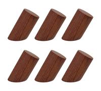 ULTECHNOVO 6 Ganchos de Pared Rústicos de Madera de Nogal Colgadores Redondos Cortos Tornillos Incluidos Percheros para Toallas Ropa y Decoración de Baño Cocina y Sala de Estar
