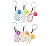 ULTECHNOVO 6 Piezas Llavero Raqueta Tenis Mini Colores Vibrantes Colgante Deportivo Ligero para Mochilas Bolsos Regalo Original para Amantes del Deporte