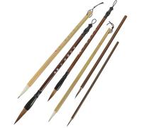 ULTECHNOVO 6 piezas Pinceles de Caligrafía Tradicionales Brochas de Tinta Resistentes para Escritura Artística Pinceles Portátiles para Dibujo Detallado y Pintura Creativa