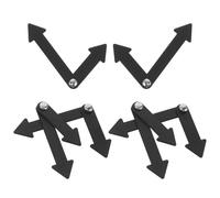 ULTECHNOVO 6 Piezas Reloj Agujas de Plástico Negro Fácil de Operar para Aprender la Adecuado para de Matemáticas y Actividades en Grupo