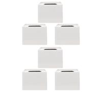 ULTECHNOVO 6 Piezas Soporte Cuadrado Micrófono de en para Blanco de Plástico Forma de Cubo Alta Credibilidad y Rendimiento de Color para Profesional