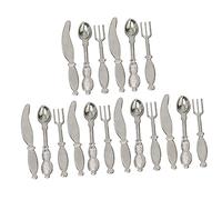 ULTECHNOVO 6 Sets De Vajilla Miniatura 1:12 Horquillas Cucharas Tenedores Decoración Casa Muñecas