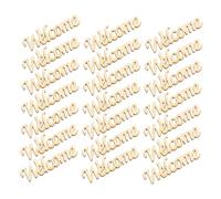 ULTECHNOVO 60pcs Palabras De Bienvenida De Madera Sin Color Para La Fabricación De Bricolaje Piezas De Madera Pintable Bienvenidos En Cortes De Recorte