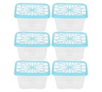 ULTECHNOVO 6piezas Cajas Vacías para Deshumidificación de Contenedores de Plástico Vacíos para Armarios y Gabinetes Solución de Absorción de Agua para Almacenamiento Interior