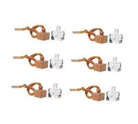 ULTECHNOVO 6piezas Colgante De Perfume Vacío Para Automóvil Botella De Aromaterapia Recargable Tapa Cuerda Ambientador Para Espejo Retrovisor Perfume Natural Para Purificar El Aire