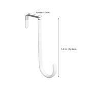 ULTECHNOVO 8 Ganchos Metálicos Grandes Blancos Superficie de Goma Antirayaduras para Colgar Detrás Puerta Gancho Resistente para Baño Cocina y Salón Soporta hasta 10 Kg 47 CM Cada Uno