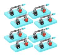 ULTECHNOVO 8 Interruptores Unipolares de Cuchilla para Laboratorio de Física, Material de Plástico y Acero Inoxidable, Ideales para Mejorar Habilidades Prácticas Escuela