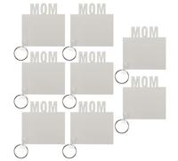 ULTECHNOVO 8 Piezas Llavero para Transferencia de Calor de Sublimación en Blanco Madera de Densidad Resistente, Adecuado para Manualidades y Regalos DIY para Mamá y Papá