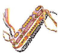 ULTECHNOVO 8 Pulseras Tejidas Étnicas de Hilo de Rayón Hechas a Mano para Muñeca y Tobillo, Coloridas y Chic, Ideales para Festival, Paquete de 8 Unidades Color Aleatorio Varios estilos