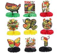 ULTECHNOVO 9 Piezas Adornos Forma de Panal para el Juneteenth Decoraciones Creativas para Mes para Fiestas y Reuniones Casa