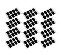 ULTECHNOVO 96 Piezas Almohadillas de Goma Negras para Boquillas de Saxofón y Clarinete, Parches Ovalados Antideslizantes Diseño Artístico para Práctica y Escenario