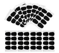 ULTECHNOVO 96 Piezas Almohadillas Negras de Goma para Boquilla de Saxofón y Clarinete, Parche Ovalado para Mordida Control Preciso de Tono, Adecuado para Práctica y Escenario