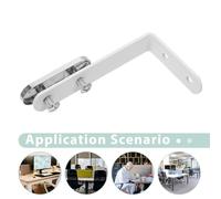 ULTECHNOVO Abrazadera para Panel Divisor de Escritorio de Acero Laminado Frío Soporte Forma de L de 125 MM Color Blanco Clip para Sujetar Mamparas de Oficina Accesorio para Estaciones de