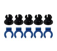 ULTECHNOVO Abrazaderas y Clips de Fijación para Impresora 3d, Conjunto de 10 Piezas (5 Pinzas 5 Garras) para Tubo Bowden de 4 Mm, Plástico Duradero en Azul y Negro, Accesorios Compatibles