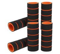 ULTECHNOVO Adaptador Antideslizante de Espuma para Barra de Dominadas 100 MM Negro y Naranja 6 Piezas Cojines Protectores para Entrenamiento en Casa Accesorios Fitness para Agarre Cómodo