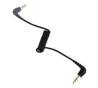 ULTECHNOVO Adaptador de Cable de Micrófono Trs a Trrs de 3,5 Mm Cable de Resorte Pu Negro, Alta Resistencia Tracción Ruido para Video y Micrófonos