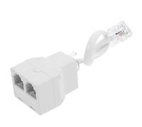 ULTECHNOVO Adaptador de Conector Telefónico de Cuatro Núcleos Blanco