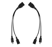 ULTECHNOVO Adaptador Micro USB Otg Negro, Cable Divisor Usb-micro Usb, Compatible con Dispositivos de Streaming y Clásicas, Cable Convertidor para Carga y Sincronización, 2 Piezas