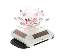 ULTECHNOVO Adorno de Aromaterapia Energía Solar de Loto Giratorio para Coche, Difusor de Cristal y Plástico, Decoración Elegante Varios estilos para Interior