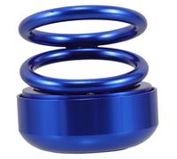 ULTECHNOVO Adorno de Aromaterapia Solar para Coche, Difusor de Fragancia con Suspensión de Doble Anillo, Aleación de Aluminio Azul, para Interior del Vehículo