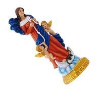 ULTECHNOVO Adornos De Figuras Clásicas Estatua Virgen María Decoración Artesanal De Resina para Escritorio De Iglesia Obsequio De Madre Pequeña De Resina