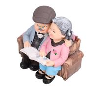 ULTECHNOVO Adornos De Memoria Miniatura Viejo Y Lindo Figura De Abuelo Adorno para Abuelos Figura De Anciano para Parejas Decoración Miniaturas De Amor para Padres Ancianos