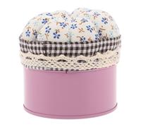 ULTECHNOVO Alfiletero de Costura en Caja Metálica con Diseño Floral Vintage Forma de Calabaza Azul Mini Kit Portátil para Guardar Agujas y Alfileres Organizador Práctico para Bordado y