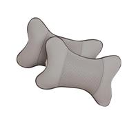 ULTECHNOVO Almohadas Cuello de Coche 2 Piezas Forma de Hueso Gris, Soporte Cervical Ergonómico para Reposacabezas, Almohadas Cervicales para Viaje y Uso Diario en Automóvil