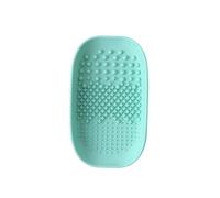 ULTECHNOVO Almohadilla de Silicona para Limpieza de Brochas de Maquillaje Resistente y Compacta Facilita Lavar y Fregar Cepillos para Uso Diario y Almacenamiento Sencillo Color Verde