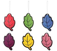 ULTECHNOVO Ambientadores de Papel Colgantes para Coche 6 Piezas Forma Hoja Colores Variados Accesorios Interiores para Eliminar Olores y Crear Ambiente Fresco en Automóvil Oficina o