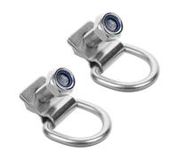 ULTECHNOVO Anclajes de Amarre con Anilla en D para Remolque 2 Piezas con Tornillos M10x40 Diámetro 10 Mm Aleación de Alta Resistencia para Camiones y Carga Segura en Caja de
