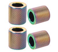 ULTECHNOVO Anillos Metálicos para Reposacabezas de Coche 4 Piezas Colores Variados Decoración Interior Ajustable para Suv y Camionetas Accesorios para Asientos Traseros