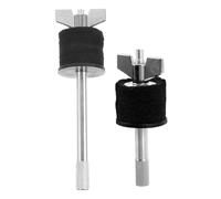 ULTECHNOVO Apilador de Platillos para Batería 2 Piezas Brazo Articulado de Aleación Duradera y Fieltro, Soporte Elevado Doble Capa Negro, Accesorio Estable para Instrumentos de Percusión