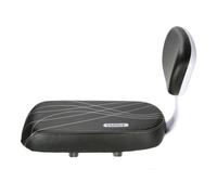 ULTECHNOVO Asiento Trasero de Bicicleta de Cuero Asiento Trasero Estable de PU Respaldo Negro Suave y Cómodo para Bicicleta para Llevar Otro Pasajero