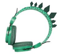 ULTECHNOVO Auriculares Supraaurales Micrófono, Diseño de Dinosaurio Verde, Volumen Máximo 85db y Almohadillas Cómodas para Uso en Móvil y Ordenador