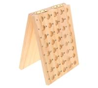 ULTECHNOVO Bandeja de Bingo de Madera Plegable 75 Ranuras y 2, 2 Cm | Juego Montessori, Aprendizaje Numérico E Interacción Lógica, para Aula y Viajes, Color Beige