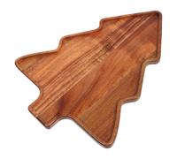 ULTECHNOVO Bandeja de Madera de Acacia Forma de Árbol de Navidad, Textura Suave y Diseño Elegante para Servir en Sala o Comedor