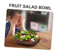 ULTECHNOVO Bandeja de Madera para Servir Aperitivos y Frutas Cuenco Rústico Multifuncional Plato Resistente para Ensaladas y Postres para Hogar y Oficina