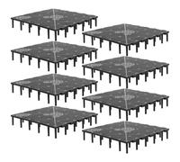 ULTECHNOVO Bandeja de servir negra, bandeja de servir blanca, tablero de filtro para pecera, rejilla inferior de acuario, placa de filtro inferior de PVC (20 unidades), bandeja de servir negra para